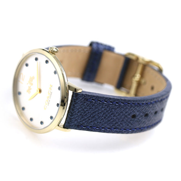 Coach Slim Easton Silver Dial Blue Leather Strap Watch for Women - 14502687 Buy Now By Coach