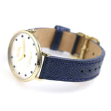 Coach Slim Easton Silver Dial Blue Leather Strap Watch for Women - 14502687 Buy Now By Coach