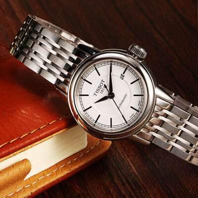 Tissot T Classic Carson Automatic White Dial Silver Steel Strap Watch For Women - T085.207.11.011.00