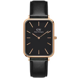 Daniel Wellington Quadro Black Dial Black Leather Strap Watch For Women - DW00100449 Buy Now By Daniel Wellington