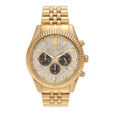 Michael Kors Lexington Crystals Gold Dial Gold Steel Strap Watch for Men - MK8494 Buy Now By Michael Kors