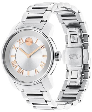 Movado Bold Silver Dial Silver Steel Strap Watch for Women - 3600244 Buy Now By Movado