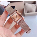 Guess Nouveau Diamonds Rose Gold Dial Rose Gold Mesh Bracelet Watch for Women - W0127L3 Buy Now By Guess