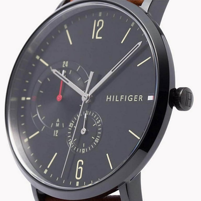 Tommy Hilfiger Brooklyn Quartz Black Dial Brown Leather Strap Watch for Men - 1791510 Buy Now By Tommy Hilfiger