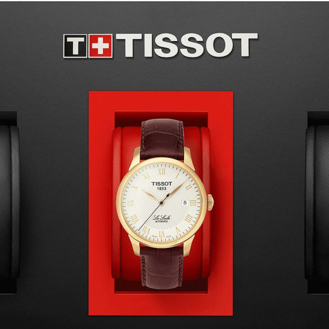 Tissot Le Locle Automatic Gold Dial Brown Leather Strap Watch For Men - T41.5.413.73 Buy Now By Tissot