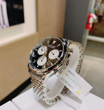 Movado Heritage Calendoplan Chronograph Black Dial Silver Steel Strap Watch for Men - 3650014 Buy Now By Movado