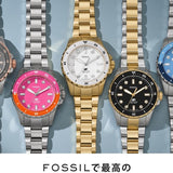 Fossil Blue Dive Three Hand White Dial Gold Steel Strap Watch For Women - ES5350 Buy Now By Fossil