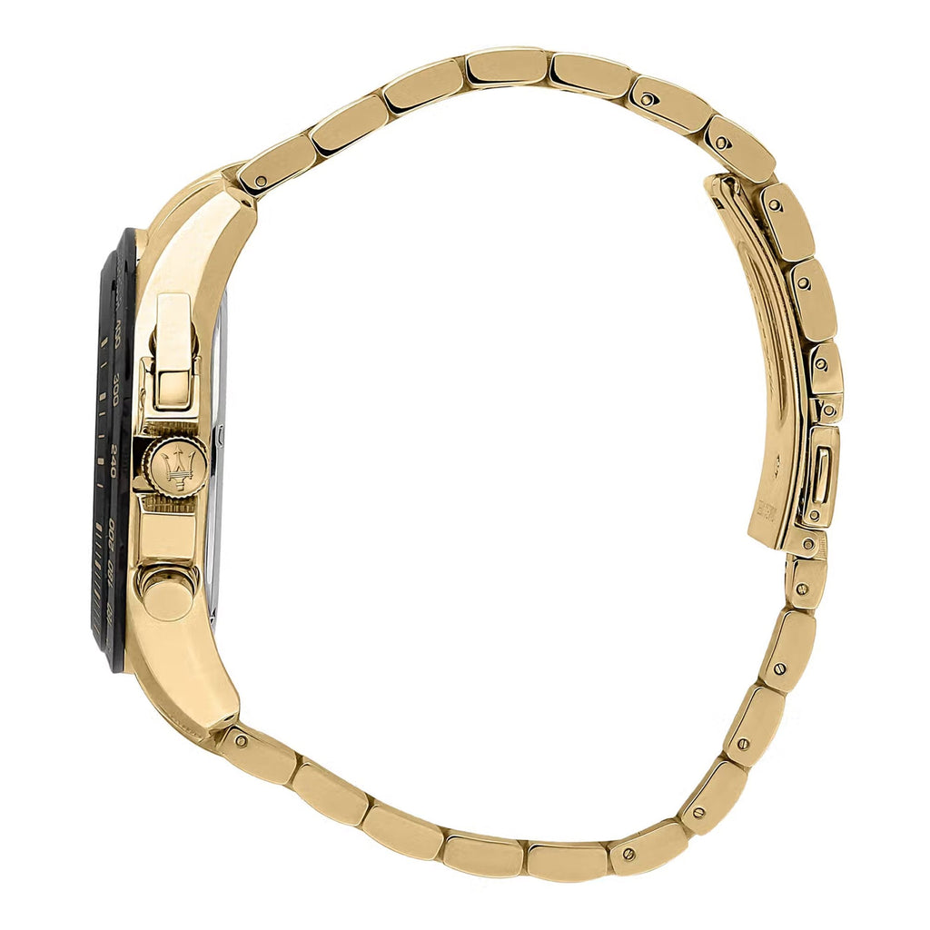 Maserati Traguardo Chronograph Black Dial Gold Steel Strap Watch For Men - R8873612041 Buy Now By Maserati