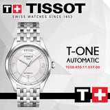 Tissot T Classic T One Automatic Silver Dial Silver Steel Strap Watch For Men - T038.430.11.037.00 Buy Now By Tissot