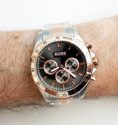 Hugo Boss Ikon Grey Dial Two Tone Steel Strap Watch for Men - 1513339 Buy Now By Hugo Boss