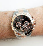 Hugo Boss Ikon Grey Dial Two Tone Steel Strap Watch for Men - 1513339 Buy Now By Hugo Boss