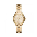 Michael Kors Slim Runway Gold Dial Gold Steel Strap Watch For Women - MK3456 Buy Now By Michael Kors
