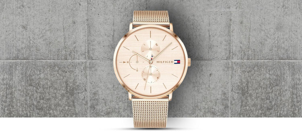 Tommy Hilfiger Jenna Quartz Rose Gold Dial Rose Gold Mesh Bracelet Watch For Women - 1781944 Buy Now By Tommy Hilfiger