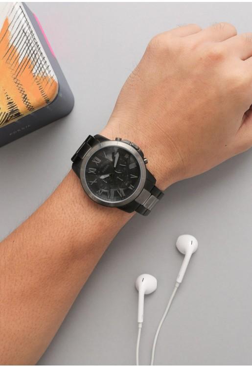 Fossil Grant Chronograph Black Dial Two Tone Steel Strap Watch for Men - FS5269 Buy Now By Fossil