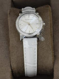 Burberry The City White Diamonds Dial White Leather Strap Watch for Women - BU9221 Buy Now By Burberry
