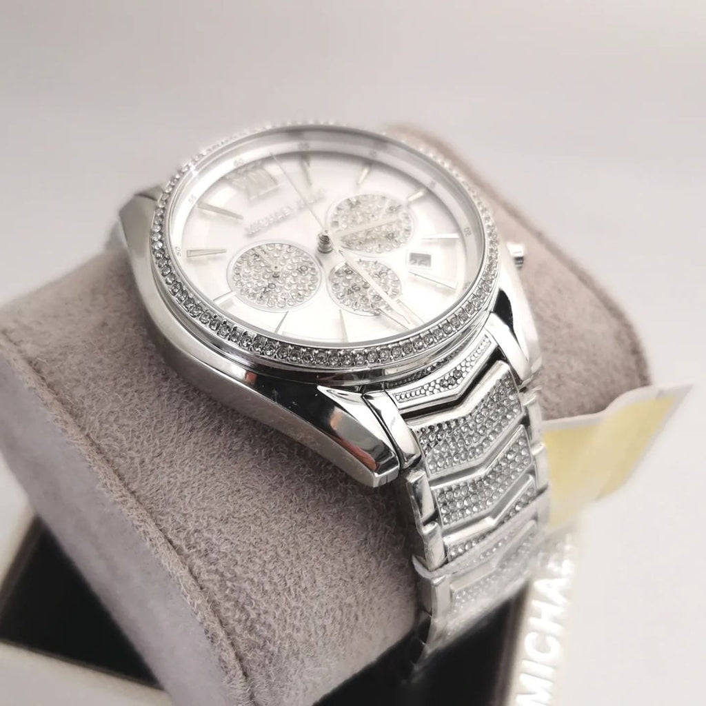 Michael Kors Whitney Chronograph Crystals Silver Dial Silver Steel Strap Watch For Women - MK6728 Buy Now By Michael Kors