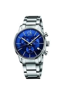 Calvin Klein City Chronograph Blue Dial Silver Steel Strap Watch for Men - K2G2714N Buy Now By Calvin Klein