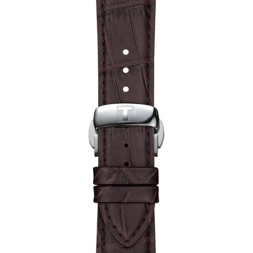 Tissot Gentlemen Silver Dial Brown Leather Strap Watch for Men - T127.410.16.031.01 Buy Now By Tissot