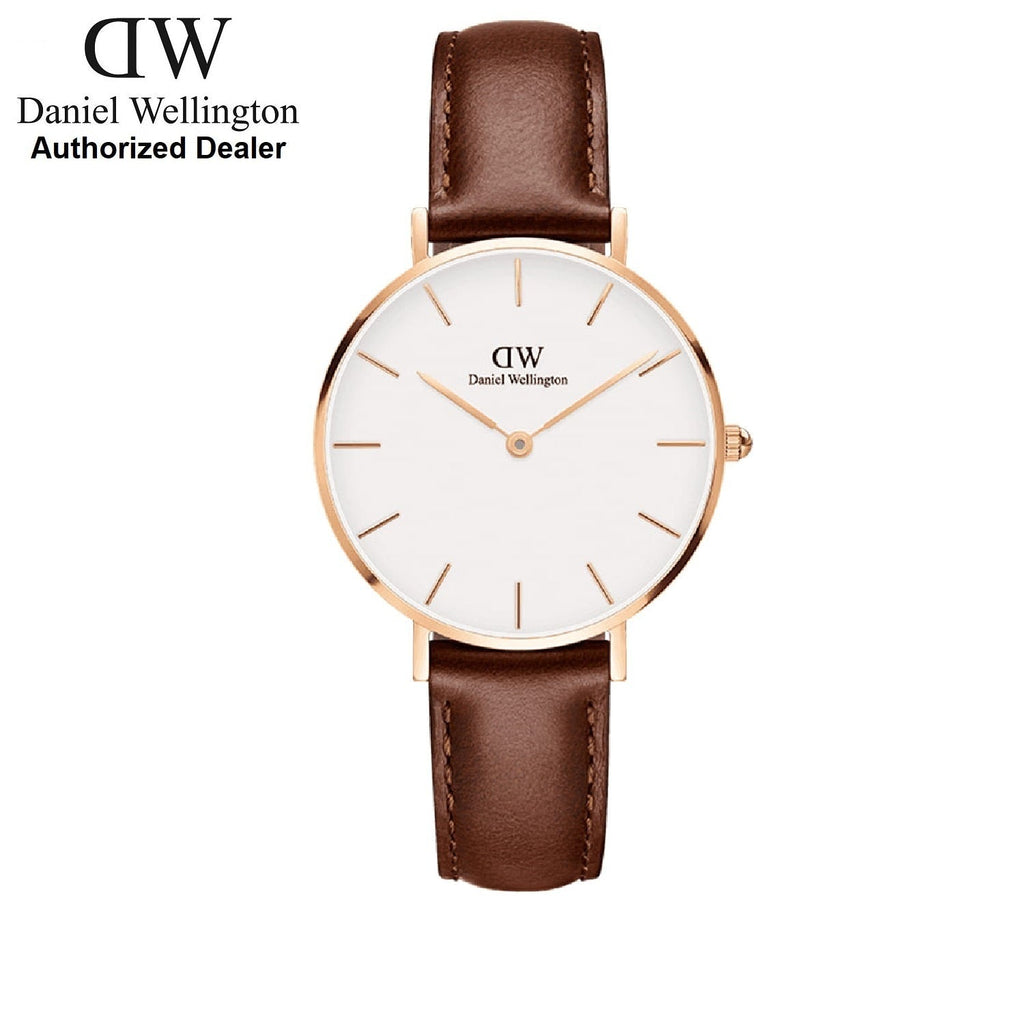 Daniel Wellington Petite St Mawes White Dial Brown Leather Strap Watch For Women - DW00100175 Buy Now By Daniel Wellington