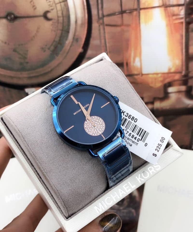 Michael Kors Portia Blue Dial Blue Stainless Steel Strap Watch for Women - MK3680 Buy Now By Michael Kors