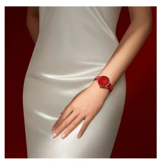 Daniel Wellington Petite Red Dial Red Leather Strap Watch For Women - DW00100405 Buy Now By Daniel Wellington