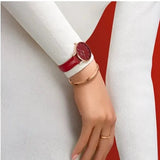 Daniel Wellington Petite Red Dial Red Leather Strap Watch For Women - DW00100405 Buy Now By Daniel Wellington