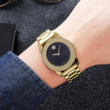 Movado Bold Black Dial Gold Steel Strap Unisex Watch - 3600397 Buy Now By Movado