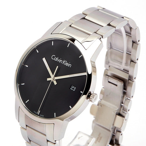 Calvin Klein City Chronograph Black Dial Silver Steel Strap Watch for Men - K2G2G14Y Buy Now By Calvin Klein