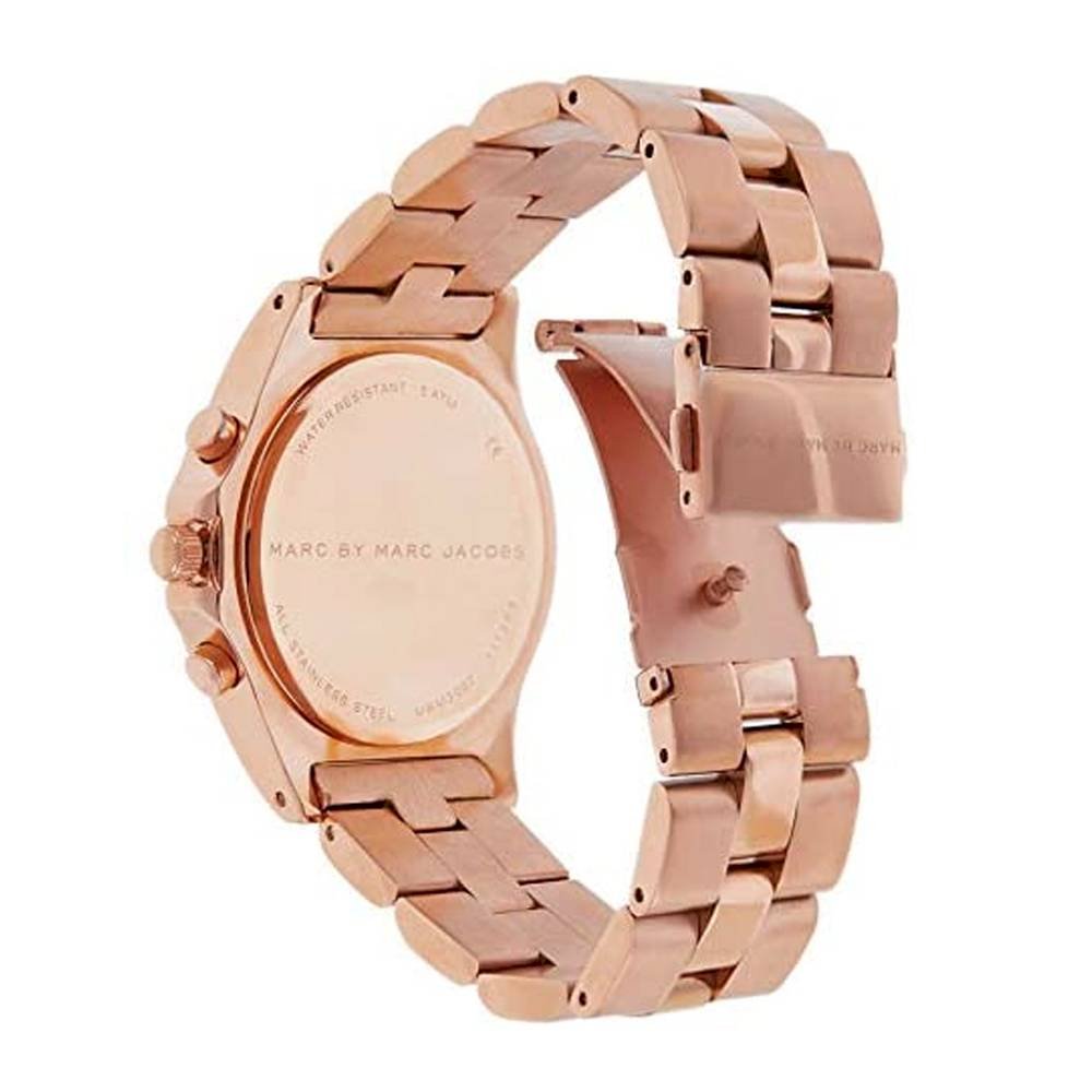 Marc Jacobs Blade Chronograph White Dial Rose Gold Steel Strap Watch for Women - MBM3082 Buy Now By Marc Jacobs