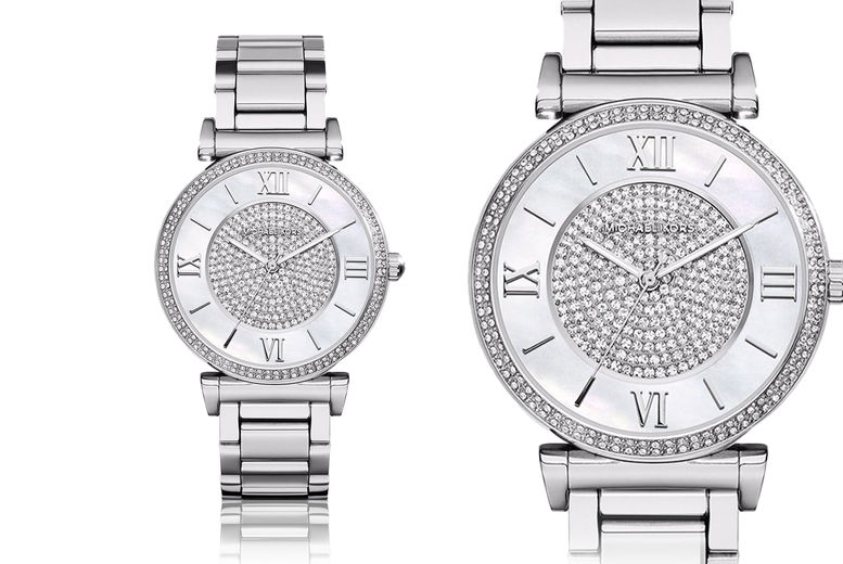Michael Kors Catlin Silver Dial Silver Steel Strap Watch for Women - MK3355 Buy Now By Michael Kors