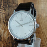 Calvin Klein Surround Silver Dial Black Leather Strap Watch for Men - K3W211C6 Buy Now By Calvin Klein
