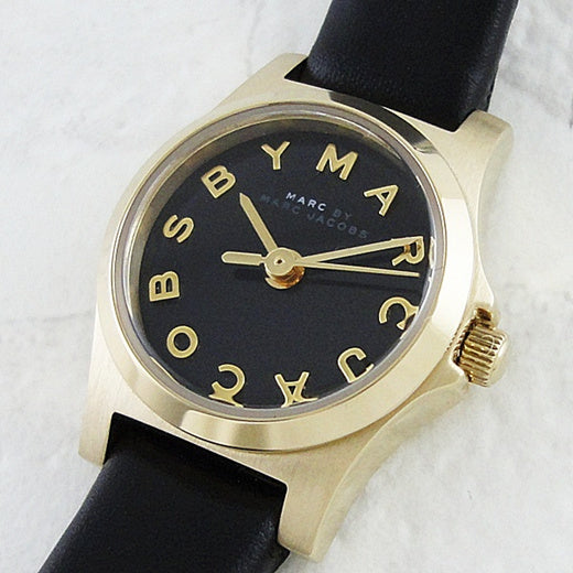 Marc Jacobs Henry Dinky Black Dial Black Leather Strap Watch for Women - MBM1240 Buy Now By Marc Jacobs