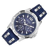 Guess Oasis Multifunction Blue Dial Two Tone Steel Strap Watch for Men- W0366G2 Buy Now By Guess