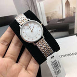 Emporio Armani Gianni T Bar Mother of Pearl Dial Two Tone Steel Strap Watch For Women - AR2508 Buy Now By Emporio Armani