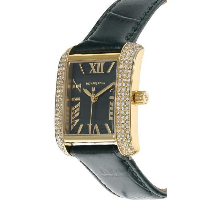 Michael Kors Emery Quartz Diamonds Green Dial Green Leather Strap Watch For Women - MK4697 Buy Now By Michael Kors