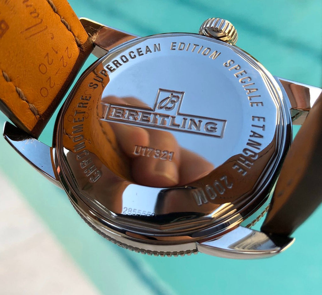 Breitling Superocean Heritage 42mm Rose Gold Chronometer Black Dial Brown Leather Strap Mens Watch - U1732112 Buy Now By Breitling