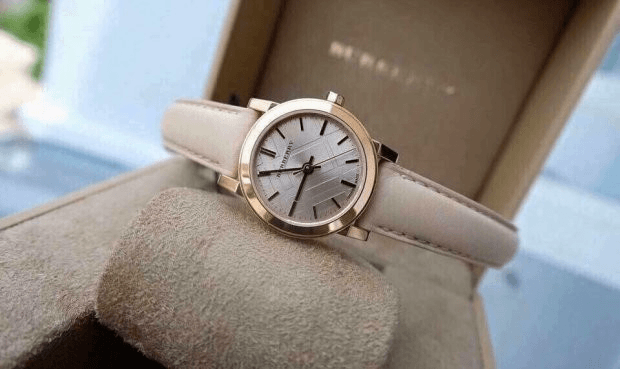 Burberry The City Gold Dial Beige Leather Strap Watch for Women - BU9210 Buy Now By Burberry