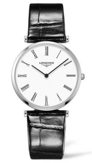 Longines La Grande Classique De Longines White Dial Black Leather Strap Watch for Women - L4.755.4.11.2 Buy Now By Longines