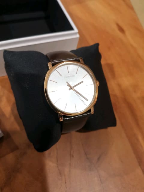 Calvin Klein Posh Silver Dial Brown Leather Strap Watch for Men - K8Q316G6 Buy Now By Calvin Klein