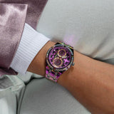 Guess Allara Quartz Purple Dial Purple Steel Strap Watch For Women - GW0604L4 Buy Now By Guess