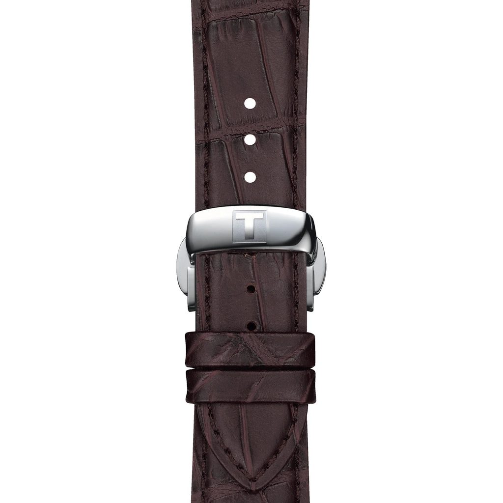 Tissot Gentlemen Black Dial Brown Leather Strap Watch for Men - T127.410.16.051.01 Buy Now By Tissot