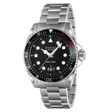 Gucci Dive Analog Black Dial Silver Steel Strap Watch For Men - YA136208 Buy Now By Gucci