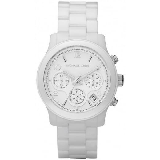 Michael Kors Runway White Ceramic Dial White Steel Strap Watch for Women - MK5161 Buy Now By Michael Kors