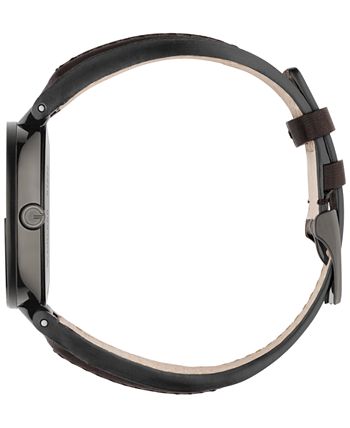 Gucci Interlocking G XL Black Dial Red & Green Leather Strap Watch For Men - YA133206 Buy Now By Gucci