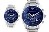 Emporio Armani Sportivo Chronograph Blue Dial Silver Steel Strap Watch For Men - AR5860 Buy Now By Emporio Armani