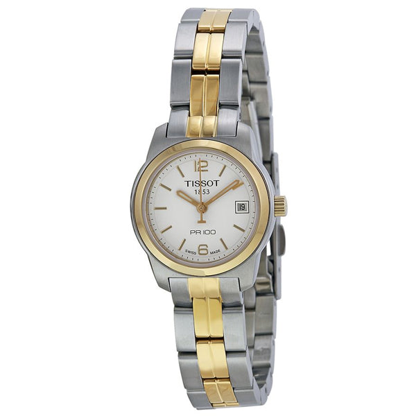 Tissot T Classic PR100 White Dial Two Tone Steel Strap Watch For Women - T049.210.22.032.00 Buy Now By Tissot