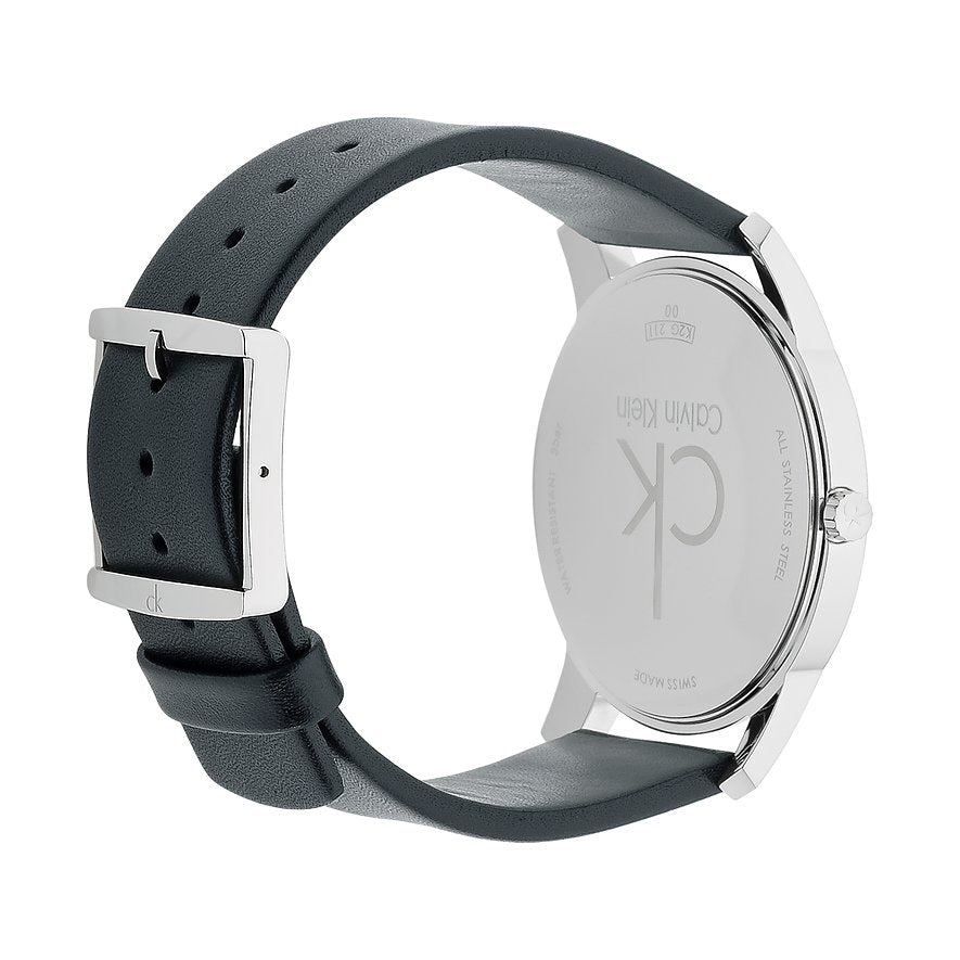 Calvin Klein City Black Dial Black Leather Strap Watch for Men - K2G21107 Buy Now By Calvin Klein
