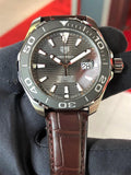 Tag Heuer Aquaracer Caliber 5 Black Dial Brown Leather Strap Watch for Men - WAY201M.FC6474 Buy Now By Tag Heuer