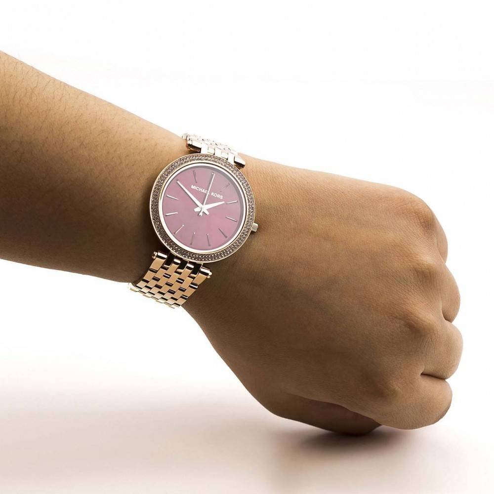 Michael Kors Darci Red DIal Rose Gold Stainless Steel Strap Watch for Women - MK3378 Buy Now By Michael Kors