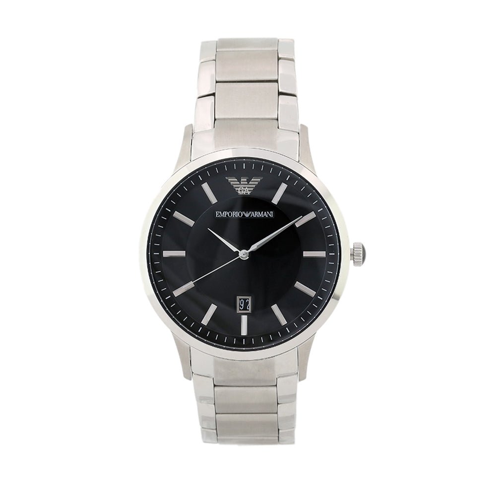 Emporio Armani Sportivo Black Dial Silver Stainless Steel Watch For Men - AR2457 Buy Now By Emporio Armani